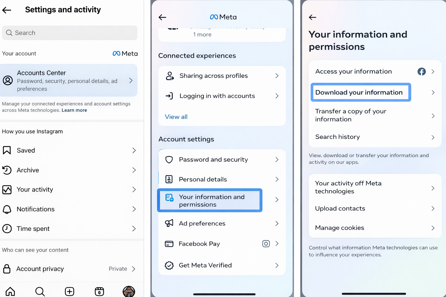 How to download your Instagram data