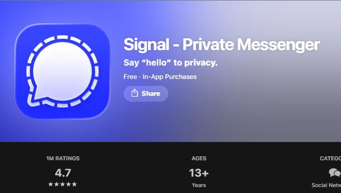 Signal - the gold standard for private messaging