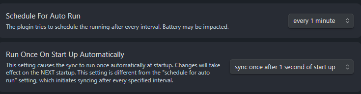Auto sync schedule settings in Remotely Save