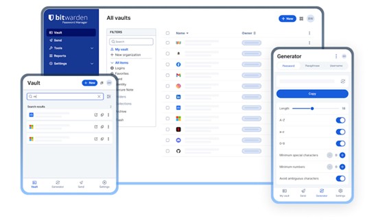Use strong unique passwords with a password manager