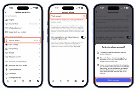 Be mindful of personal information shared on social media