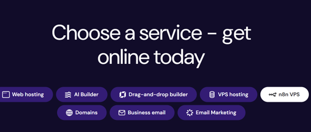 Hostinger n8n VPS hosting option