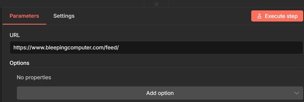 RSS Feed Read node pulling security articles in n8n