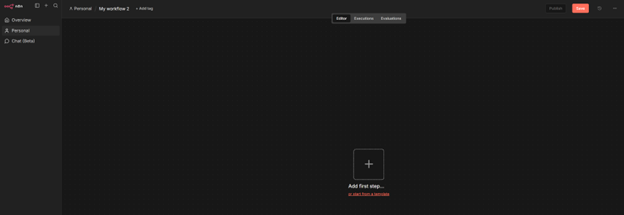 n8n dashboard running on self-hosted VPS